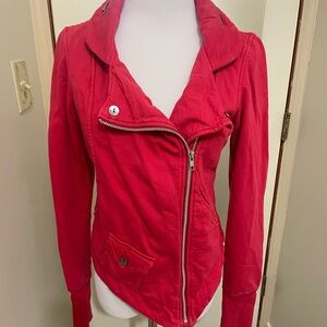 Prairie Underground Vibrant Red sweatshirt motorcycle jacket